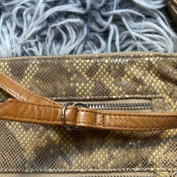 Hobo Python Mara Autumn Brown Snakeskin Leather Purse Shoulder Bag Crossbody - Picture 4 of 8